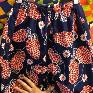 handmade 60’s vintage floral butterfly pants